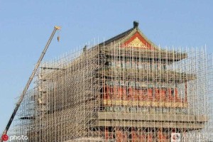 1.维护工程启动，百年城楼的全面体检，百年城楼全面维护体检工程正式启动