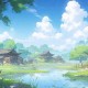 梦幻西游装饰画江南野外，装饰画，野外，江南