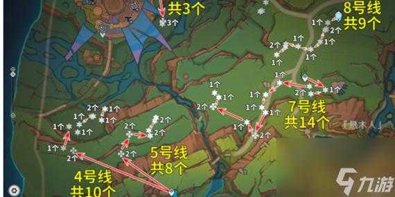 原神却砂木位置分布图 却砂木高效采集路线推荐