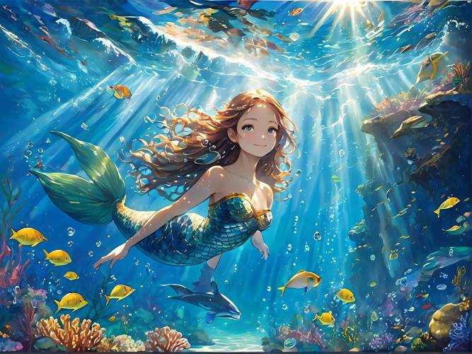七彩美人鱼独角兽:梦幻童话世界的绝美精灵